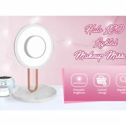 Best reviews of ⌛ Impressions Vanity Company Halo LED Makeup Mirror, White Marble, Lighted Makeup Mirror With Magnification 😉 -bathroom mirrors Shop 92d162be0126fff6 9837 w800 h800 b0 p0