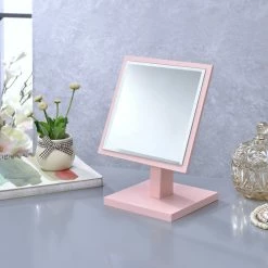 Best Pirce 🔔 HomeRoots Pretty Pink Square Make Up Vanity Mirror 💯 -bathroom mirrors Shop 96710282026c2ee4 0951 w800 h800 b0 p0