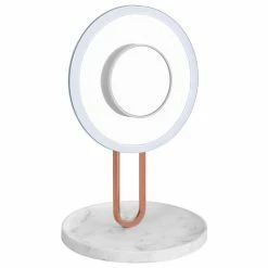 Best reviews of ⌛ Impressions Vanity Company Halo LED Makeup Mirror, White Marble, Lighted Makeup Mirror With Magnification 😉 -bathroom mirrors Shop 96e1ae560ec58451 9837 w800 h800 b1 p0