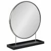 Best Sale 😉 Uniek Maxfield Round Tabletop Mirror, Silver, 18x22 ✨