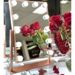 Promo ❤️ Impressions Vanity Company Hollywood Tri-Tone XL Makeup Mirror, Rose Gold 🎁 -bathroom mirrors Shop 9c2186d201772432 8233 w800 h800 b0 p0