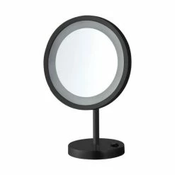 Cheap ✨ Nameeks Matte Black Free Standing 10x LED Makeup Mirror 🎁
