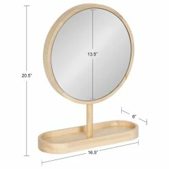 Best Sale ❤️ Uniek Travis Framed Tabletop Mirror, Natural 17x21 🔥 -bathroom mirrors Shop a0212f3101f6c811 6234 w800 h800 b1 p0