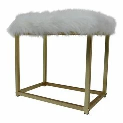 Budget 🥰 Acme Furniture ACME Adao Vanity Mirror And Stool In White And Brass 👍 -bathroom mirrors Shop a0d1b4ef024d1c3d 3311 w800 h800 b1 p0