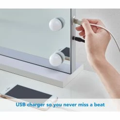 Outlet 🤩 Inspired Home Zarah Mirror, LED Bulbs, Color Modes, 31.5Lx4.7Wx23.6H 🎉 -bathroom mirrors Shop a211c024020ec8c2 0654 w800 h800 b0 p0