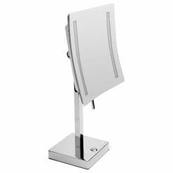 Flash Sale 🔥 Alfi Trade ALFI Polished Chrome Square 8" 5x Magnifying Mirror With Light ⌛