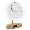Best deal 🌟 Impressions Vanity Company Melody 9-Inch Round Duotone Makeup Mirror With Bluetooth Speakers, Champagne Gol 🔔