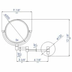 Cheapest 😍 Alfi Trade ALFI 8" Round Wall Mounted 5x Magnify Cosmetic Mirror 👍 -bathroom mirrors Shop a7e12ff40cb7619f 5561 w800 h800 b1 p0