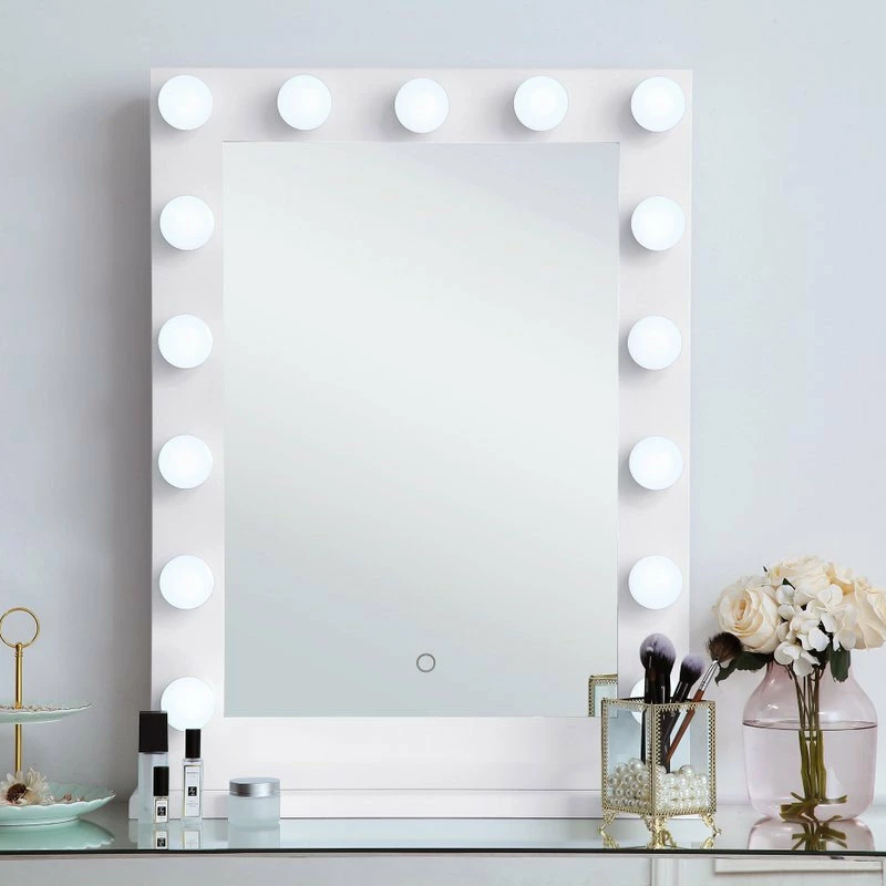 Hot Sale ✔️ Elegant Furniture & Lighting Elegant MRE32432WH Brenda 24"By 32"Plug, Led 5000K Mirror, White ✔️ 2 Hot Sale ✔️ Elegant Furniture & Lighting Elegant MRE32432WH Brenda 24"By 32"Plug, Led 5000K Mirror, White ✔️ - Image 2