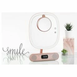 Hot Sale 💯 Impressions Vanity Company Melody Square Duotone Makeup Mirror With Bluetooth Speakers, Rose Gold 🎁 -bathroom mirrors Shop b611c78801453cc7 7780 w800 h800 b1 p0