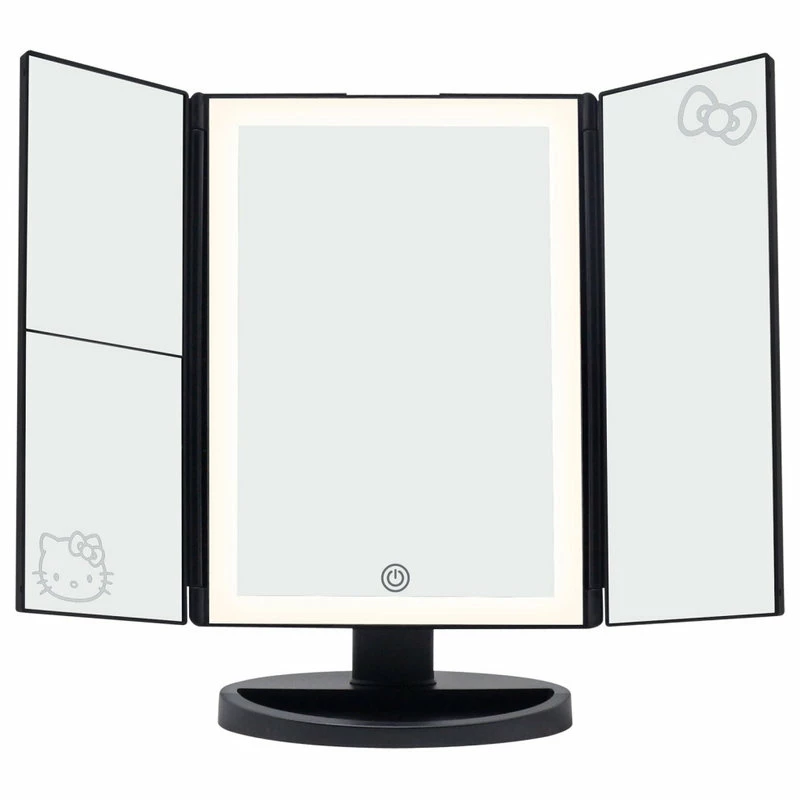 Cheap ๐ Impressions Vanity Company Hello Kitty Trifold LED Tri-Tone Makeup Mirror With Magnification, Black โค๏ธ 4 Cheap ๐ Impressions Vanity Company Hello Kitty Trifold LED Tri-Tone Makeup Mirror With Magnification, Black โค๏ธ - Image 4