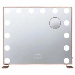 Brand new 😀 Impressions Vanity Company Hollywood Tri Tone Plus Makeup Mirror, Rose Gold 💯