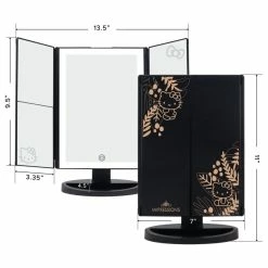 Cheap ๐ Impressions Vanity Company Hello Kitty Trifold LED Tri-Tone Makeup Mirror With Magnification, Black โค๏ธ 11 Cheap ๐ Impressions Vanity Company Hello Kitty Trifold LED Tri-Tone Makeup Mirror With Magnification, Black โค๏ธ -bathroom mirrors Shop bd312b4b01d77001 0074 w800 h800 b1 p0