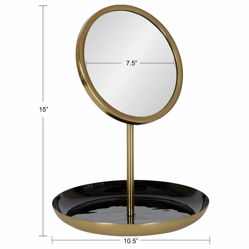 Best Pirce 💯 Uniek Laranya Tabletop Mirror, Black/Gold 11x15 🎁 2 Best Pirce 💯 Uniek Laranya Tabletop Mirror, Black/Gold 11x15 🎁 - Image 2