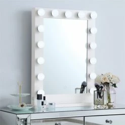 Hot Sale ✨ Elegant Furniture & Lighting Elegant Decor Brenda 32" X 24" Plug In LED Vanity Mirror In White ⌛ -bathroom mirrors Shop c0b11cbf039aea7a 0248 w800 h800 b0 p0