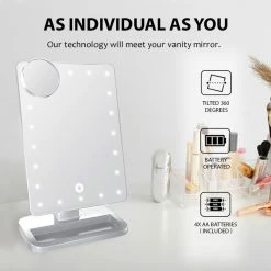 Top 10 🤩 Impressions Vanity Company Touch XL Dimmable LED Makeup Mirror With Detachable 5X Mirror, Silver ⌛ -bathroom mirrors Shop c1410db00143e277 9128 w800 h800 b0 p0