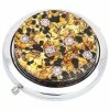 Promo 👍 GlassOfVenice Murano Glass Millefiori Folding Compact Mirror - Topaz Gold 🎉
