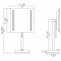 Flash Sale 🔥 Alfi Trade ALFI Polished Chrome Square 8" 5x Magnifying Mirror With Light ⌛ -bathroom mirrors Shop c261855b0cb7618d 5913 w800 h800 b1 p0