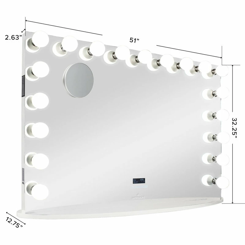 Brand new ❤️ Impressions Vanity Company Hollywood Premiere Pro Max Vanity Mirror With Bluetooth, White 🥰 6 Brand new ❤️ Impressions Vanity Company Hollywood Premiere Pro Max Vanity Mirror With Bluetooth, White 🥰 - Image 6