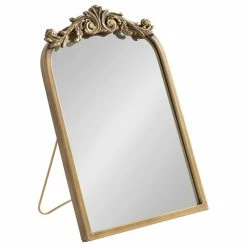 Deals 😀 Uniek Arendahl Tabletop Arch Mirror, Gold 12x18 🔥