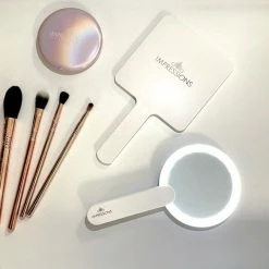 New 🎉 Impressions Vanity Company LED Swivel Makeup Mirror, White ✨ -bathroom mirrors Shop cf81cbd601524735 2563 w800 h800 b0 p0