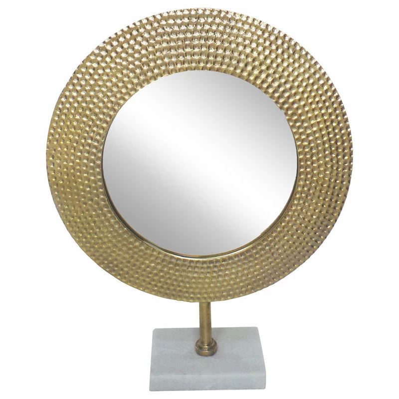 Brand new 💯 Sagebrook Home Metal 19" 🔨 Hammered Mirror On Stand 15284-03 🎁 2 Brand new 💯 Sagebrook Home Metal 19" 🔨 Hammered Mirror On Stand 15284-03 🎁 - Image 2