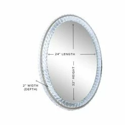Flash Sale 🔥 Impressions Vanity Company Diamond Collection Oval Premium Illuminated Vanity Mirror, Wall Mount ⌛ -bathroom mirrors Shop d9f15718000b22a7 0107 w800 h800 b1 p0