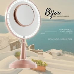 Best Sale 🧨 Impressions Vanity Company Bijou LED Makeup Mirror With Charging Stand And LED Lights, Rose Gold 🎁 -bathroom mirrors Shop e1e11b2001539d8f 8479 w800 h800 b0 p0