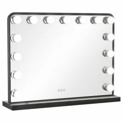 Budget ๐ฅฐ Keonjinn Hollywood Vanity Mirror, Lights,3 Color Lighting Modes, Memory, Black, 23x18 ๐