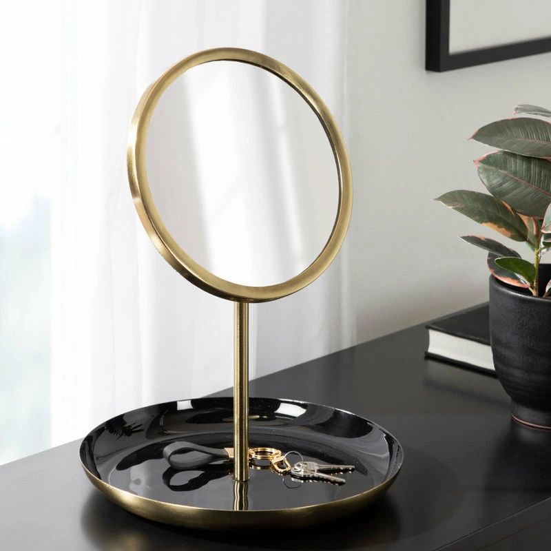 Best Pirce 💯 Uniek Laranya Tabletop Mirror, Black/Gold 11x15 🎁 8 Best Pirce 💯 Uniek Laranya Tabletop Mirror, Black/Gold 11x15 🎁 - Image 8