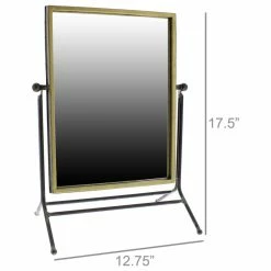 Cheapest 👏 HomeRoots Rustic Goldtone Rectangular Vanity Mirror ⭐ -bathroom mirrors Shop ed51201600a40c72 1828 w800 h800 b1 p0