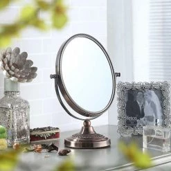 Best reviews of 😀 HomeRoots Vintage Style Copper 7X Magnification Vanity Mirror 🥰 -bathroom mirrors Shop f411437b026c2f8a 0866 w800 h800 b0 p0