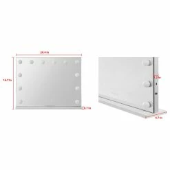 Cheapest 😍 Inspired Home Abdirahman Mirror, LED Bulbs, Color Modes, 20.4Lx4.7Wx16.7H 🎉 -bathroom mirrors Shop f4617b4d020ec8d9 0633 w800 h800 b1 p0