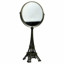 Outlet 🧨 HOME BASICS Antique French Paris Eiffel Towel Double Sided Cosmetic Mirror, Bronze 🥰