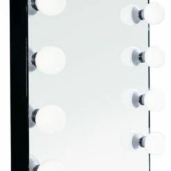 Hot Sale 🎁 Impressions Vanity Company Hollywood Glow XL 2.0 Vanity Mirror, Black, Frosted Led Globe Bulbs 😍