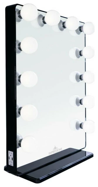 Hot Sale ๐ Impressions Vanity Company Hollywood Glow XL 2.0 Vanity Mirror, Black, Frosted Led Globe Bulbs ๐ 1 Hot Sale ๐ Impressions Vanity Company Hollywood Glow XL 2.0 Vanity Mirror, Black, Frosted Led Globe Bulbs ๐