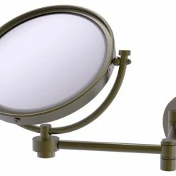 Cheapest 🛒 Allied Brass 8"Wall Mounted Extending Make-Up Mirror 2X Magnification 👏