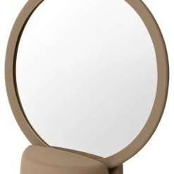 Cheap 👍 Blomus Sono Vanity Mirror 7.3"Hx6.7"x3.5" Tan ⌛