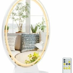 Outlet ✨ Gymax Hollywood Vanity Lighted Makeup Mirror Remote Control 4 Color Dimming ⌛