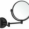Flash Sale ✔️ Nameeks Matte Black Double Sided Wall Mounted 5x Makeup Mirror 🔥