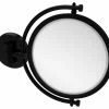 Best Sale 🎉 Allied Brass 8" Wall Mounted Make-Up Mirror 5X Magnification, Matte Black ✔️