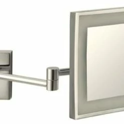 Brand new ⭐ Nameeks AR7701-5X Glimmer 8"W X 8"H Lighted Magnifying Mirror - Satin Nickel 🤩