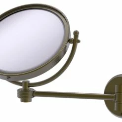 Deals 🤩 Allied Brass 8" Wall Mounted Make-Up Mirror 4xMagnification, Antique Brass 😉