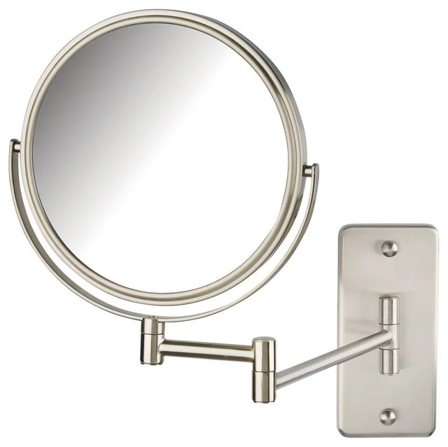 New ๐ Jerdon 8" Wall Mirror With Over Sized Base, 5X Mag, Nickel ๐ 1 New ๐ Jerdon 8" Wall Mirror With Over Sized Base, 5X Mag, Nickel ๐