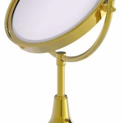 Flash Sale 😉 Allied Brass 8" Vanity Top Make-Up Mirror 5xMagnification, Polished Brass 🎁