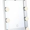 Best Sale 🎉 Eurofase Lighting Eurofase Portable Hollywood LED Mirror, Chrome/Frost PC 🎁