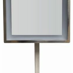 Buy 🔔 Whitehaus Collection Whitehaus WHMR295 Freestanding LED Square 5x Magnifying Mirror - Brushed Nickel 🛒
