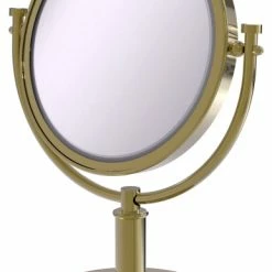 Coupon ⌛ Allied Brass 8" Vanity Make-Up Mirror, Unlacquered Brass, 5x Magnification 🥰