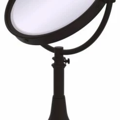 Discount ✔️ Allied Brass Height Adjustable 8" Vanity Make-Up Mirror 5X Magnification, Oil Rubbed Bronze 🥰