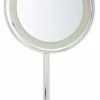 Wholesale 🌟 Jerdon HL1015CL 9.5-Inch Tabletop LED Halo Lighted Mirror With 5x Magnification 🌟